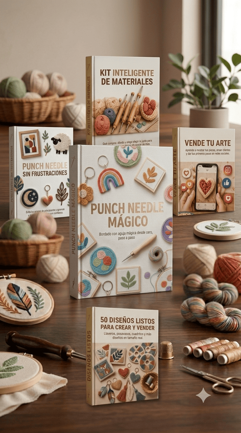Punch Needle: Aprende bordado con Aguja Mágica desde cero