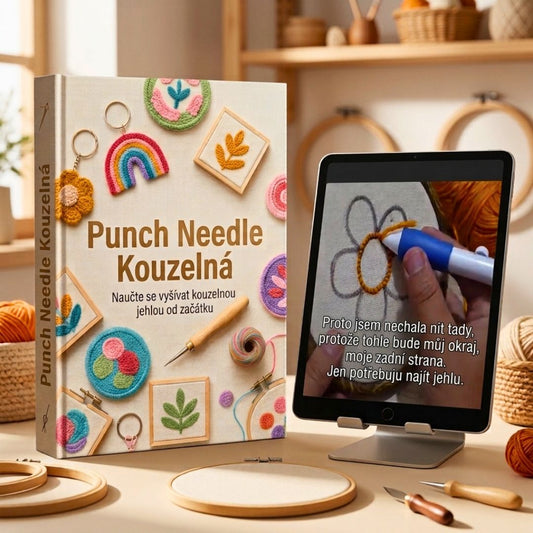 Punch Needle  Kouzelná: Vyšívací jehla (punch needle): Kniha + videonávody + exkluzivní bonus